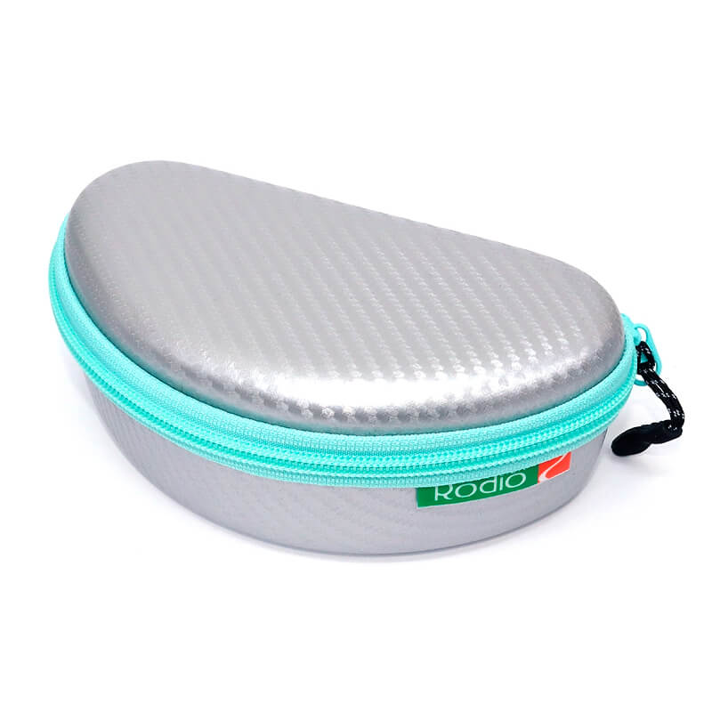 Чехол для очков Rodio Craft Glass Case #Silver/RC Turquoiz Logo