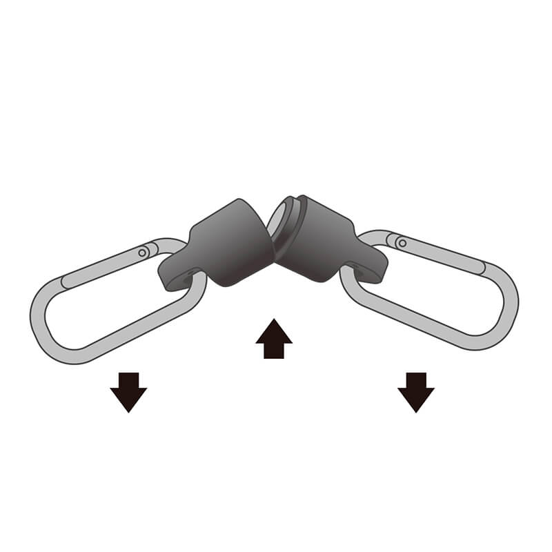 Магнитный держатель с карабинами DaiichiSeiko Carabiner Holder MG3500 #Silver