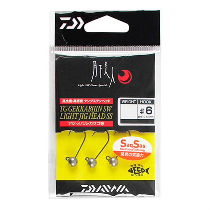 Джиг-головка вольфрамовая Daiwa TG Gekkabijin SW Light Jig Head SS #6 2.5g (3шт.)