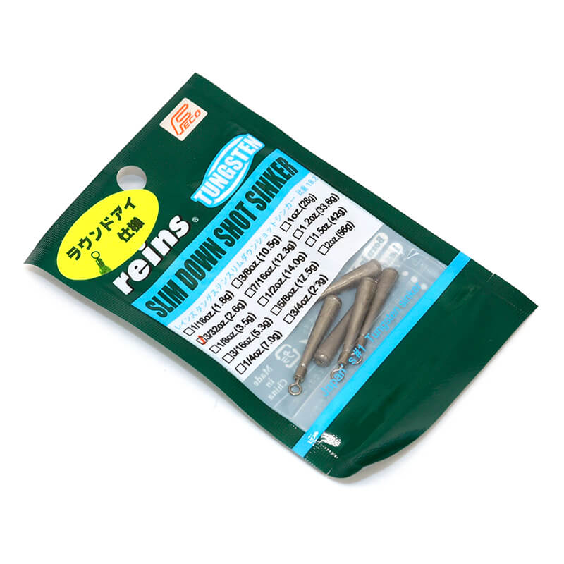 Груз вольфрамовый Reins Tungsten Round Eye Slim Down Shot Sinker 5.3g (3шт)