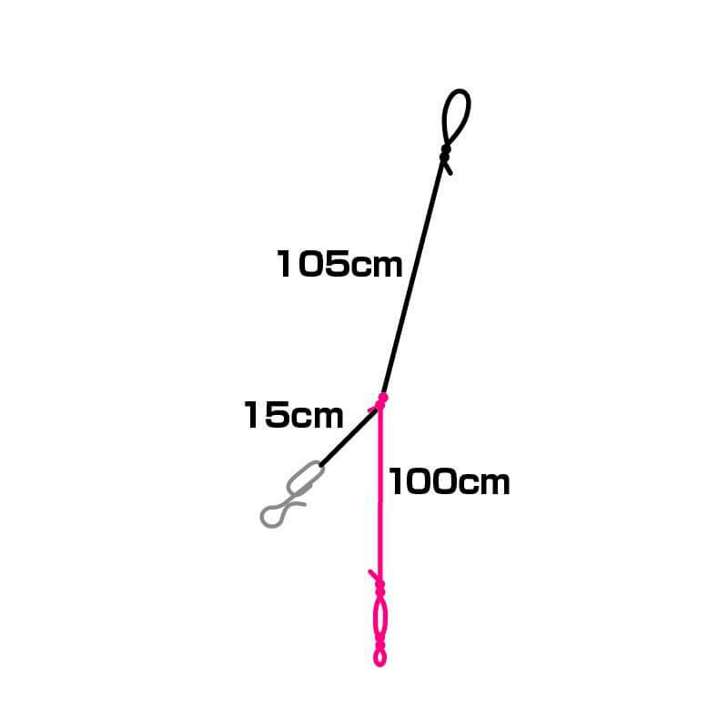Оснастка Magbite Bachikon "Gyakudan" Leader Short 15cm #2-1.5