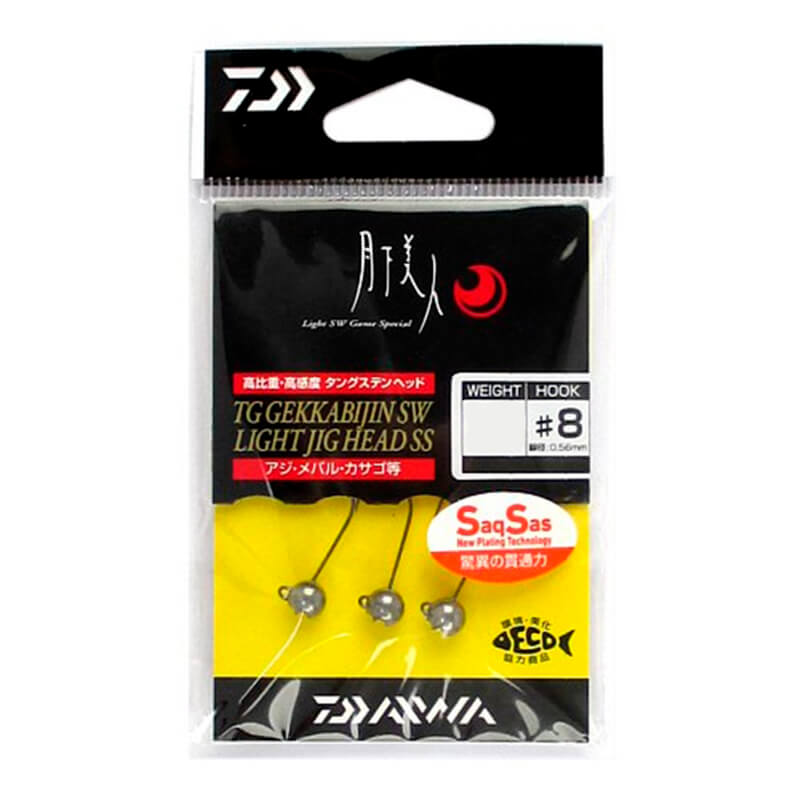 Джиг-головка вольфрамовая Daiwa TG Gekkabijin SW Light Jig Head SS #8 0.5g (3шт.)