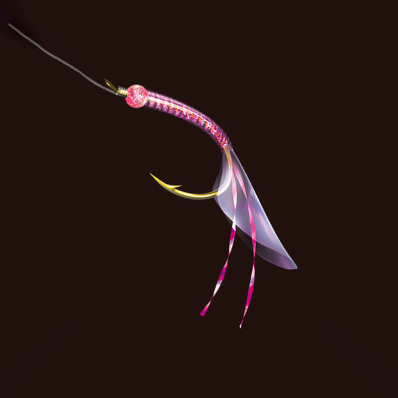 Сабики Hayabusa EX013 #5 Chika Rainbow Smelt UV Pink Skin