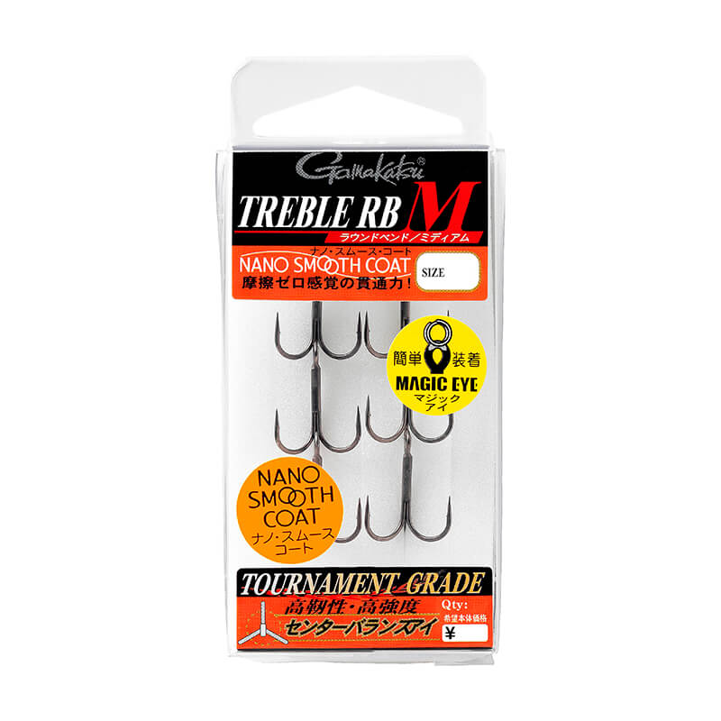 Крючки тройные Gamakatsu Treble RB M Nano Smooth Coat #12 (6шт)