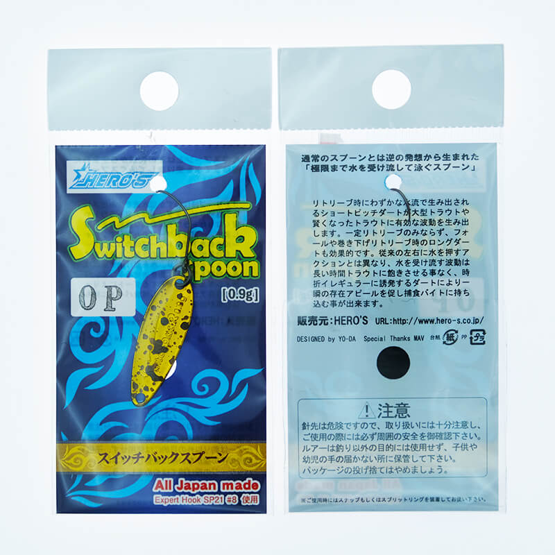 Колеблющаяся блесна Hero's Switch Back Spoon 0,9гр. #Gold