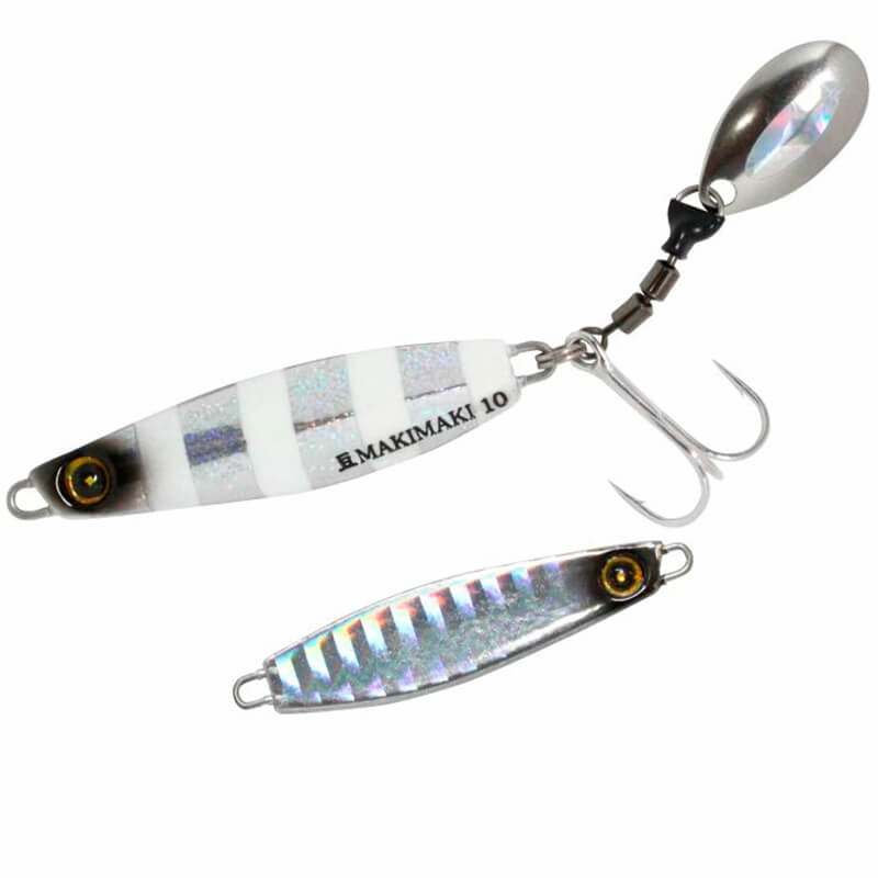 Пилькер Hayabusa FS434 Jack Eye Makimaki 7g #5 Silver Zebra Blue Glow