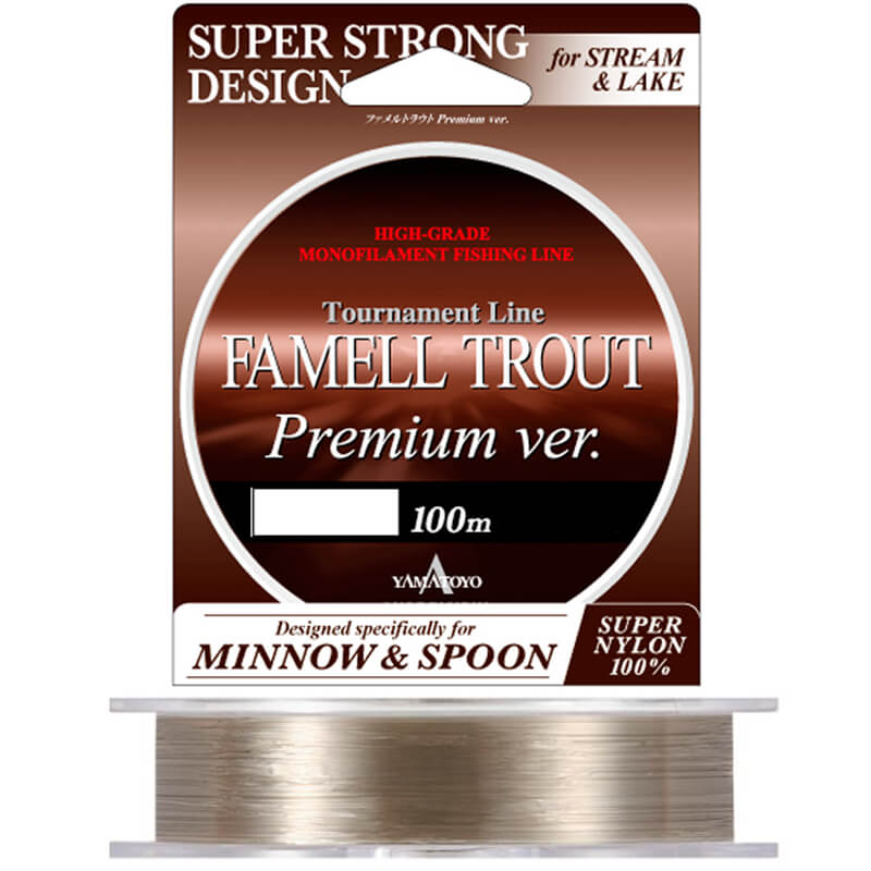 Леска Yamatoyo Famell Trout Premium ver. 100m #0.5 2.5LB Titanium Brown