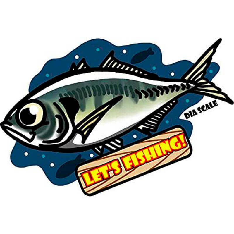 Наклейка Dia Scale Fishing Sticker #Aji