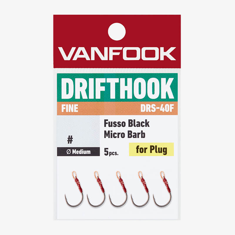 Крючки ассисты Vanfook Drift Hook Fine Wire DRS-40F Fusso Black #8 (5шт)