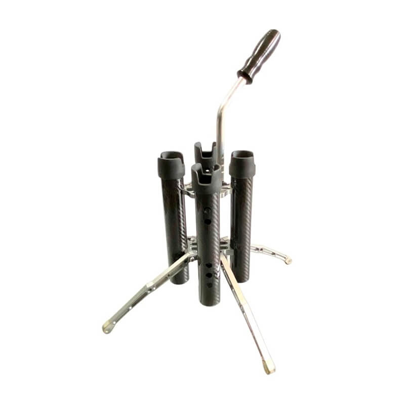 Стойка для удилищ Dlive Rod Stand Force Carbon 4 Rods Silicone Cap Version #Gunmetal