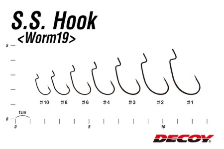 Крючки Decoy офсетные Worm19 S.S. Hook #8
