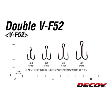 Крючки двойные Decoy Double V-F52 #4 (6шт.)