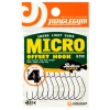 Крючки Junglegym офсетные Micro Offset Hook Dark Red #6