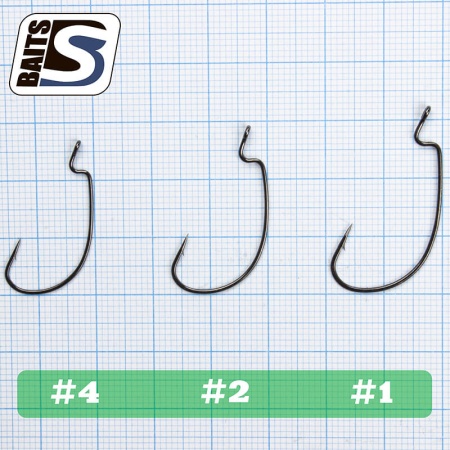 Крючки BS Baits офсетные Worm Offset BN #2