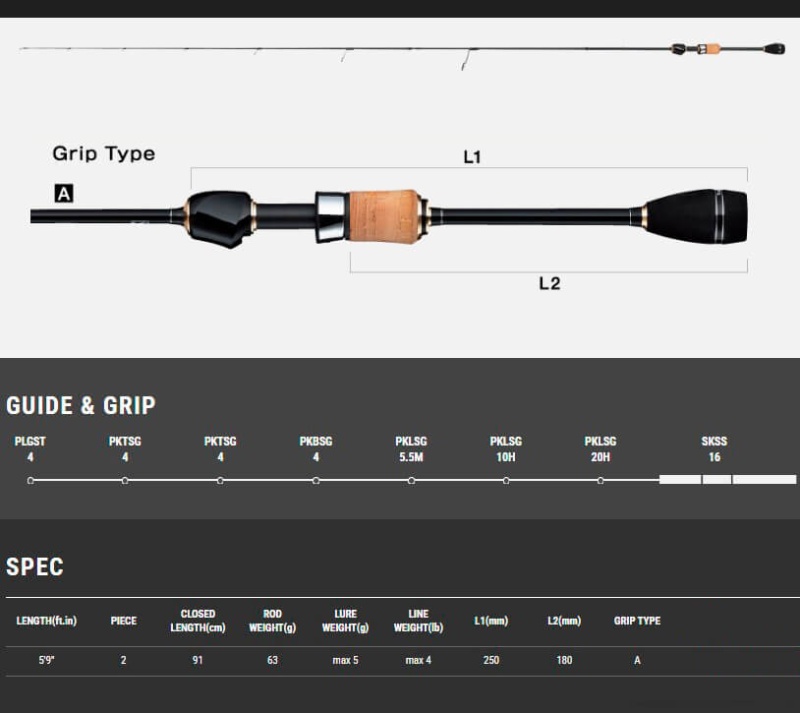 Спиннинг Tailwalk Silverna Lago 59 Bottom